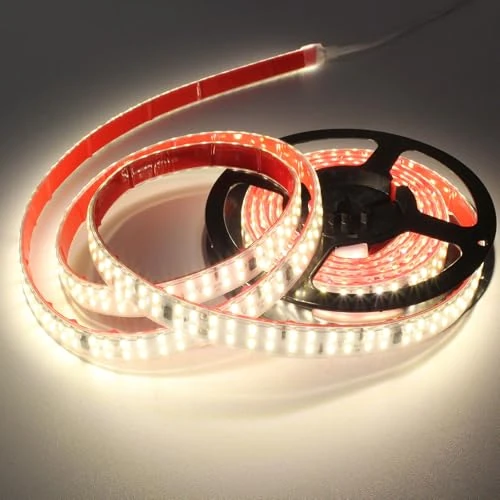 Offerta a tempo: pcning 220V 2835 Strisce LED Adesive 3M Bianco IP65 Impermeabile con Interruttore, 3 Metri 240led/m Doppia Fila LED Strip 4000K (Bianco, 3M) - 33% da 39.99 € a 26.70 €