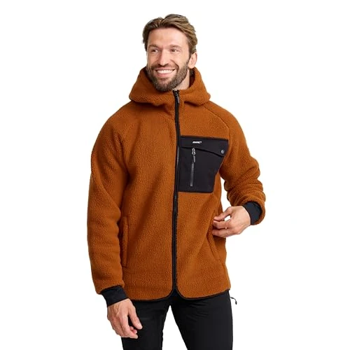Offerta a tempo: RevolutionRace Sherpa Hoodie da Uomo, Giacca in Pile Ottima per le Escursioni e le Avventure All'aria Aperta, Caramel Café, L - 35% da 95.00 € a 62.00 €