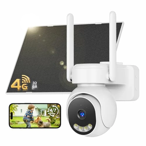 Limited offer: Tical 24/7 Recording AOV 4G LTE Outdoor Surveillance Camera, Solar Wireless Surveillance Camera with SIM Card, Automatic Tracking & AI Detection from 129.99 EUR to 99.99 EUR (save 23%)