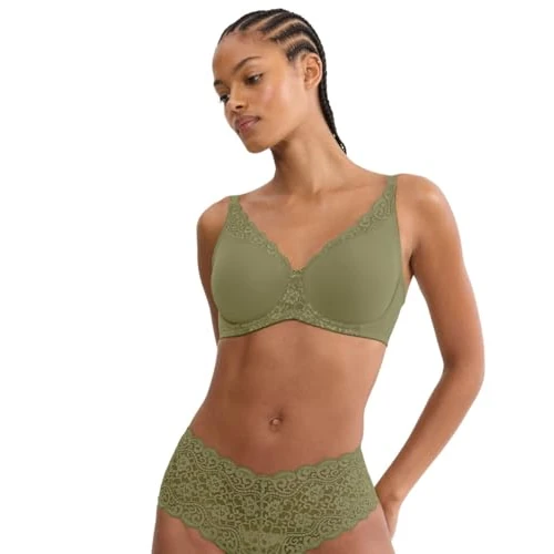 Limited-time offer: Triumph Amourette W01 Minimizer Bra Olive Gold Green 40F from 32.93 £ to 32.93 £ (save 0.00%)