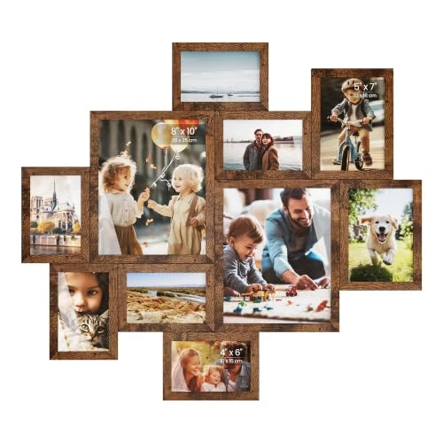 Limited-time offer: SONGMICS Collage Picture Frames Wall Hanging, Set of 10, Multiple Sizes from 29.60 £ to 29.60 £ (save 0.00%)