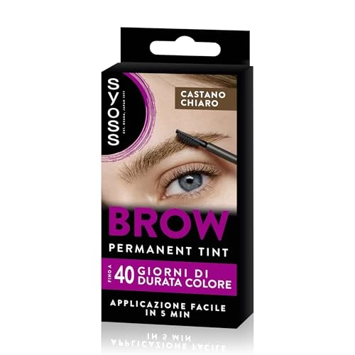 Offerta a tempo: Syoss Brow Castano Chiaro (10ml), Tinta sopracciglia permanente, Tintura sopracciglia resistente ad acqua e sbavature, Colore intenso per sopracciglia per 10 applicazioni, Formula vegana - 17% da 10.63 € a 8.80 €