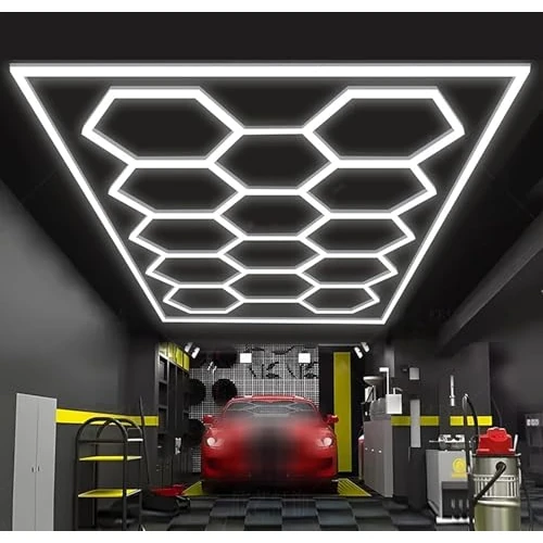 Limited-time offer: AKPHBKFG Hexagon Garage Lights,14 Grid Super Bright Garage Ceiling Lights, Car Detailing Light, LED Hexagon Light,for Garages,Gym,Car Detailing Shop,Auto Beauty Shop 14-HEX from 129.99 £ to 129.99 £ (save 0.00%)