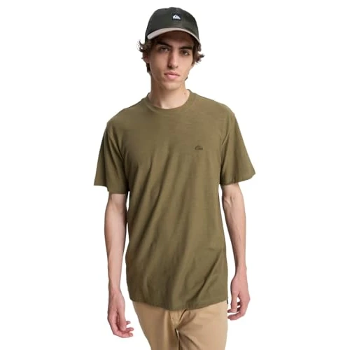 Limited-time offer: Quiksilver Short Sleeve T-Shirt SLUB Roundneck Mens Brown from 22.00 £ to 13.77 £ (save 37%)