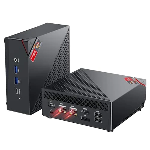 NiPoGi AM06 PRO Mini PC met ΑΜD Ryzen 7 7730U (8C/16T, tot 4,5GHz), 16GB DDR4, 512GB M.2 SSD, Mini Desktop Computer met WiFi 6, ΑΜD Radeon Graphics 2000MHz, 4K Triple Display, Dual-LAN, DP/HDMI/Type-C