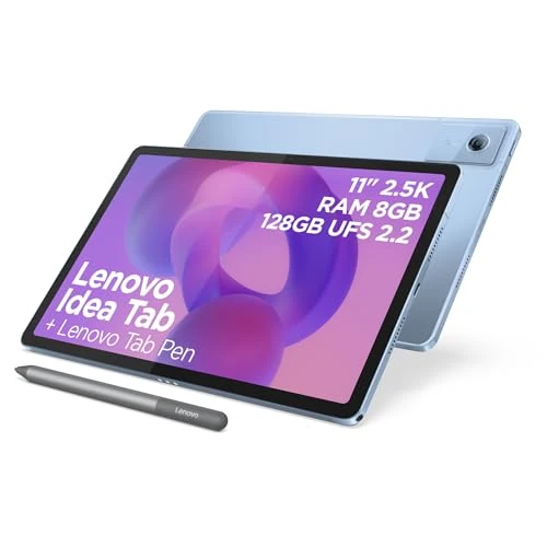 Lenovo Idea Tab Tablet - Display 11" 2.5K (2560 x 1600) 90Hz, Mediatek Dimenity 6300, RAM 8 GB, Memory 256 GB, WiFi 5, Tablet Android 15, Tab Pen included - Polar Blue