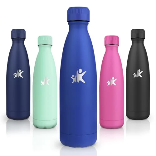 Offerta a tempo: Motswedi Borraccia Termica, 500 ml Senza BPA, Borraccia Termica Bambini, 18/8 Acciaio Inox, Bottiglia Termica, a Prova di Perdita, Borraccia Bambini per Scuola, Sport, Campeggio, Yoga, Blu Navy - 0.00% da 12.58 € a 12.58 €