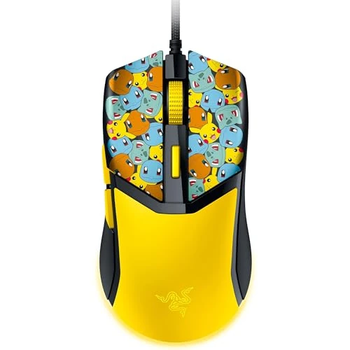 Razer Cobra Pokémon Edition - Leichte kabelgebundene Gaming-Maus - 8500 DPI Sensor - 58g - optische Mausschalter 3th Gen - Chroma-Beleuchtung mit Gradient Underglow - Speedflex-Kabel | Pokémon Kanto