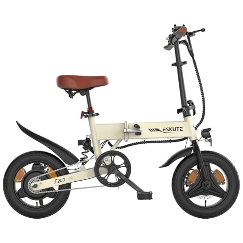ESKUTE F200 Elektro-Fahrrad, 35,6 cm (14 Zoll), Elektrofahrrad 36 V 7,8 Ah mit LCD-Display, max. Geschwindigkeit 25 km/h, ergonomischer Sattel, Reichweite bis zu 50 km, E-Bike für Erwachsene von der