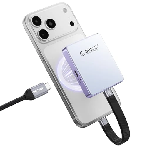 Offerta a tempo: ORICO Magnetico M.2 NVMe SSD Case per iPhone 15/16/17 Pro - USB-C 3.2 Gen2 10Gbps, Registrazione 4K ProRes, Ricarica PD 100W, SSD 2230/2242 2TB - AP42P - 39% da 25.99 € a 15.86 €