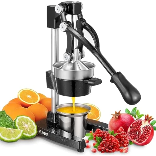 Offerta a tempo: Spremiagrumi Manuale FOHERE, Professionale Limone Manuale per Agrumi Commerciali per Arance, Limoni, Melograno, Pompelmi, Spremiagrumi Facile da Pulire con Tazza in Acciaio Inossidabile - 25% da 79.99 € a 59.99 €