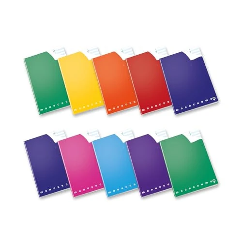 Pigna,Quaderno Maxi MONOCROMO QI,utili per disgrafia dislessia disortografia discaculia,QR,quadretto 5mm e righe,confezione 10