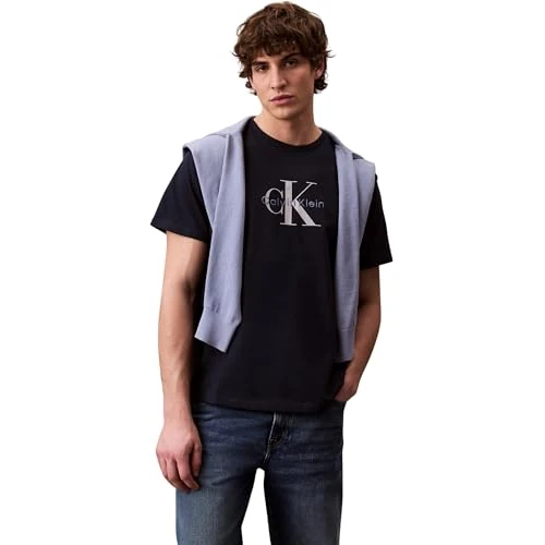 Tijdelijke aanbieding: Calvin Klein Heren Ss Hero Monologo Tee 20S LV04RB862GCEF001, Dark Sapphire, XS van 49.90 EUR naar 26.99 EUR (korting 46%)