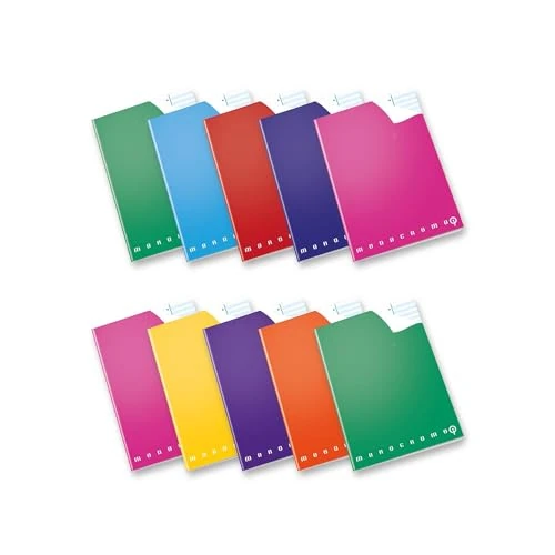 Beperkte aanbieding: Pigna, Maxi-notitieboek, monochroom, QI, handig voor dyslexie dysgrafie, dysortografie, 0Q, geruit, 5 mm met rand, verpakking van 10 stuks van 32.32 EUR naar 32.32 EUR (besparing 0%)