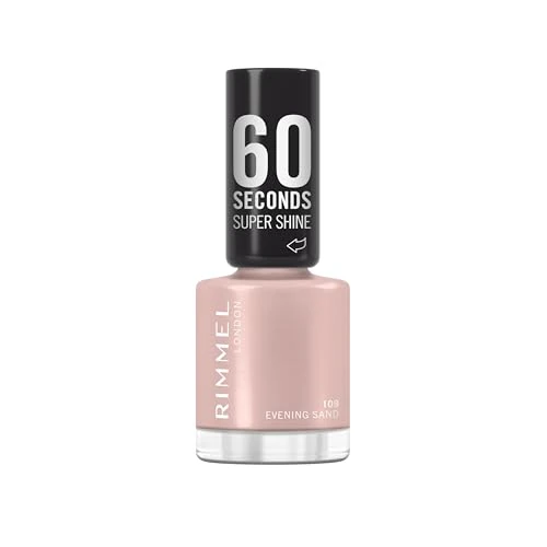 Limited-time offer: Rimmel 60 Seconds Super Shine Nail Polish, 109 Evening Sand, Quick-Dry Nail Polish, Ultra-Shiny Finish, Easy to Apply, Vibrant Colour, Long-Wearing, Improved Formula, Vegan, 8ml from 3.99 £ to 3.99 £ (save 0.00%)