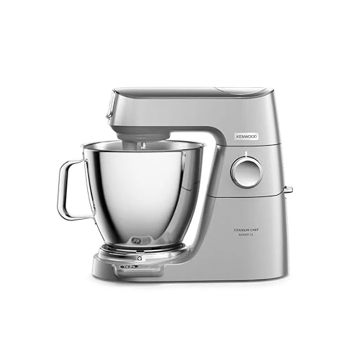 Offerta a tempo: Kenwood Titanium Chef Baker XL KVL85.224SI, Impastatrice Planetaria, Bilancia Integrata, Doppia Ciotola in Acciaio Inox da 5L e 7L, Frullatore, Tritacarne 4 Strumenti di Miscelazione, 1200W, Argento - 21% da 699.93 € a 549.90 €