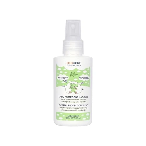 Offerta a tempo: Deacare Baby SPRAY PROTEZIONE ZANZARE E INSETTI NATURALE, Spray Protettivo Bambini con Olio essenziale di Citronella, Ingredienti Puri e Naturali, Dermatologicamente Testato Pelli Sensibili - 100ml - 0.00% da 6.99 € a 6.99 €