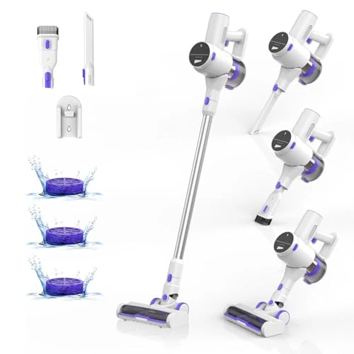 Vozascly 45KPa/550W Powerful Wireless Broom Vacuum Cleaner