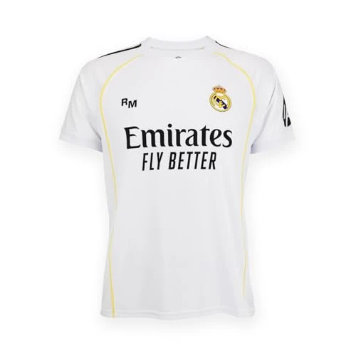 Offerta a tempo: Real Madrid Maglietta per Bambini 1a Attrezzatura 25-26 Camicia Unisex Bambini - 0.00% da 31.49 € a 31.49 €