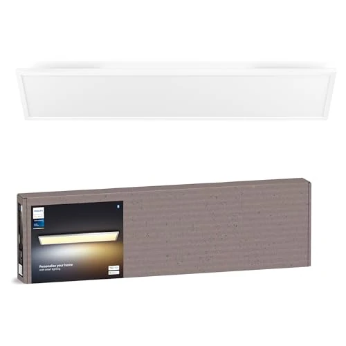 Philips Hue White Ambiance Aurelle smarte LED Panelleuchte, 120x30cm, Innenbeleuchtung, Smart Home Deckenleuchte für Schlafzimmer/Wohnzimmer, neue Generation, weiß
