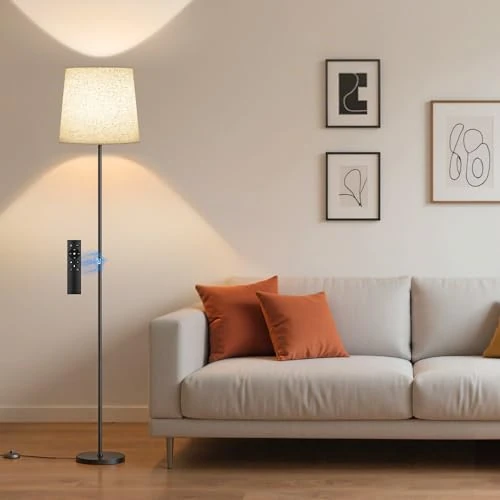 Zeitlich begrenztes Angebot: SIBRILLE LED Leselampe Stehlampe, 9W Stehlampe mit Fernbedienung&Fußschalter, 3000K-6000K Deckenfluter LED Stehleuchte für Wohnzimmer Schlafzimmer Büro,Höhe 159cm mit Leinen-Lampenschirm&LED-Lampen von 45.04 € auf 34.29 € (24%