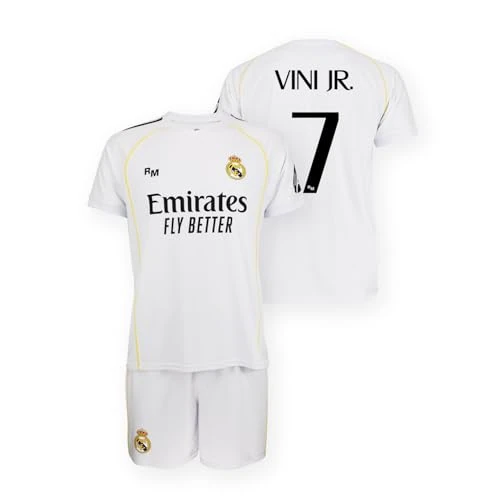 Offerta a tempo: Real Madrid Set per bambini 1a squadra 25-26 - Replica Ufficiale Vinicius - 11% da 52.95 € a 46.95 €