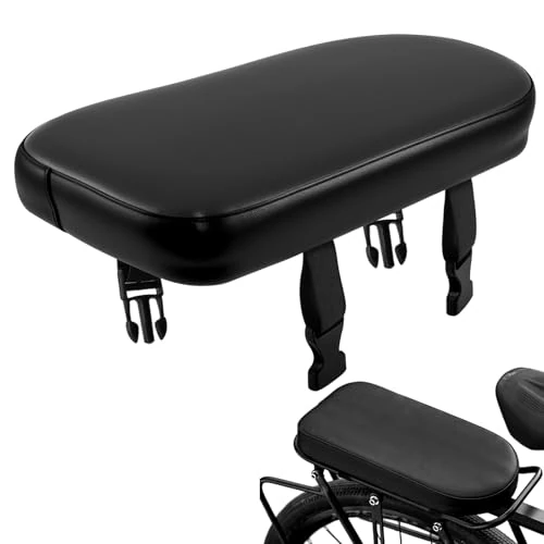 Poduszka na tylne siedzenie rowerowe, 30 x 14,5 x 4 cm, skóra poliuretanowa, pogrubienie, tylne siedzenie rowerowe, wysoka elastyczność, miękka i wygodna poduszka na tylne siedzenie rowerowe