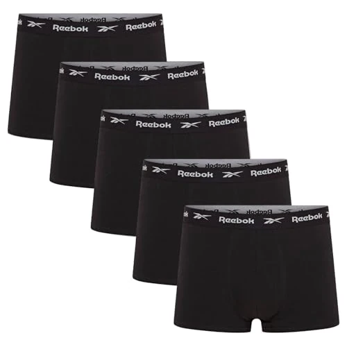 Oferta limitada: Reebok Calzoncillos bóxer Boyes para Hombre,Pack de 5 Calzoncillos Deportivos para Hombre, Transpirables y elásticos, de Mezcla de algodón, Pack múltiple de Calzoncillos bóxer de 58.00 € a 55.10 € (ahorro 5%)