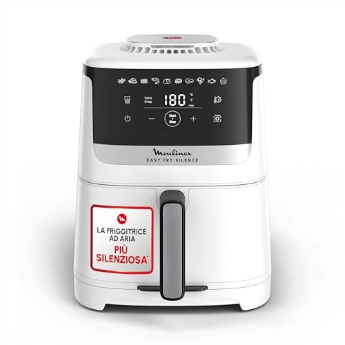 Limitiertes Angebot: Moulinex Easy Fry Silence Luftfritteuse, 5 l, Silent Technology, Easy Clean & Store System, 10 voreingestellte Programme, weiß, EZ5521F0 von 136.55 EUR auf 136.55 EUR (Spare 0%)