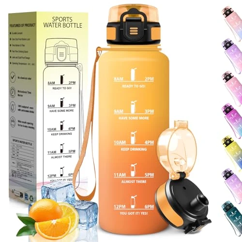 Oferta limitada: HoneyHolly Botella Agua, 1,5L, Motivacional y A Prueba de Fugas, Cantimplora, Libre de BPA, Botella Agua Gimnasio, Marcador de Tiempo, Water Bottle para Gimnasio, Trabajo, Camping, Senderismo de 18.99 € a 18.99 € (ahorro 0.00%)