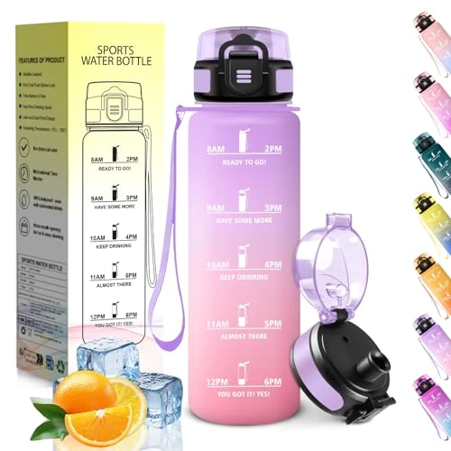 Tijdelijke aanbieding: HoneyHolly Drinkfles voor kinderen, 500 ml, lekvrij, herbruikbaar, motiverende drinkflessen, eenvoudig en draagbaar, waterfles voor hardlopen, fietsen, werk, school, flessen van 9.95 € naar 9.40 € (5.53% korting)