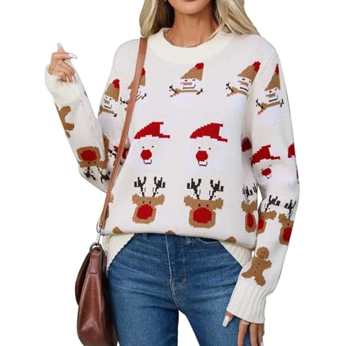 Limited offer: heekpek Women's Jumpers Christmas Winter Long Sleeve Knitted Jumper Cowl Neck Sweater Warm Chunky Baggy Jumpers for Women Knitwear Winter Top from 22.99 EUR to 22.99 EUR (save 0%)
