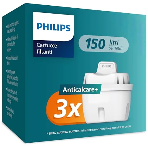 Limited-time offer: Philips Water Water Filter Cartridge Anticalc+, 3-Pack, UP to 50% Water Hardness Reduction, Reduces Chlorine, microplastics, and Other contaminants, Packaging May Vary, Compatible with Brita* from 20.11 GBP to 18.99 GBP (save 6%)