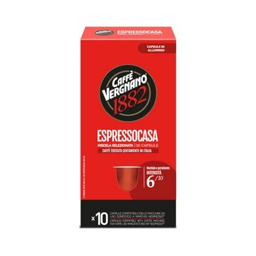 Caffè Vergnano 1882 - Espressocasa 100 Capsule in Alluminio Compatibili Nespresso
