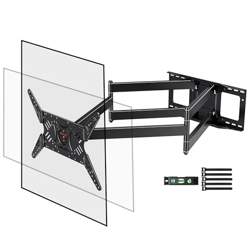 Limited offer: WHYFONE Long Reach 1060mm TV Wall Bracket, 180° Rotation TV Bracket with Double Articulating Arm, Swivel Tilt Full Motion Wall Mount Bracket for 37-90 Inch Flat & Curved TVs up to 75kg VESA 600x400mm from 129.99 EUR to 129.99 EUR (save 0%)