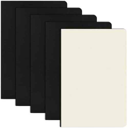 Offerta a tempo: ZCZN-Quaderno Appunti， Copertina Morbida in Carta Kraft Nera, Formato A5 - 34% da 11.99 € a 7.87 €