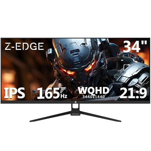 Limited-time offer: Z-Edge 34 Inch Ultrawide Monitor UWQHD Gaming Monitor 165Hz 1ms MPRT, 3440x1440 IPS Panel 21:9, 100% sRGB, FreeSync, PiP & PbP, DisplayPort (165Hz), HDMI (100Hz), Black from 199.99 GBP to 169.98 GBP (save 15%)