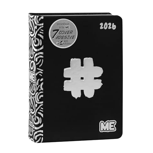 Oferta limitowana: ME Kalendarz dzienny na 16 miesięcy, średnie lata 2025-2026, z miękką okładką z wytłoczoną grafiką i 512 stron, idealny do gimnazjum, wyższej, 12 x 16,5 cm, hashtag z 51.43 zł na 51.43 zł (oszczędź 0.00%)