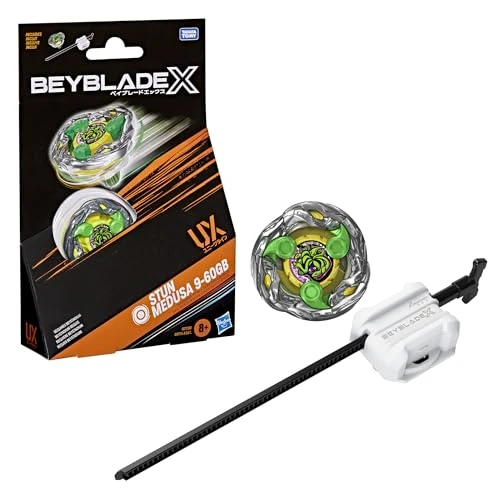 Offerta a tempo: Hasbro Beyblade X, Set Starter Pack Stun Medusa 9-60GB UX con trottola di Resistenza e Lanciatore di Takara Tomy, trottole da Combattimento Giocattolo, dagli 8 Anni in su - 16% da 12.99 € a 10.90 €