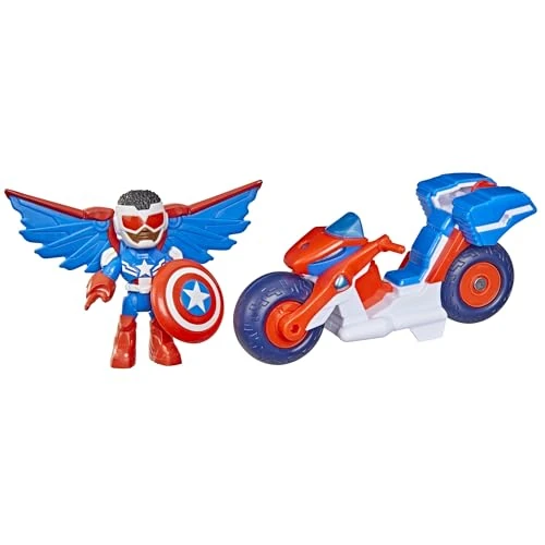 Offre limitée : Marvel Iron Man et Ses Amis Extraordinaires, Figurine Captain America : Sam Wilson de 7,5 cm et véhicule Super Moto, Jouets de Super-héros, dès 3 Ans de 11.99 € à 9.49 € (21% de remise)