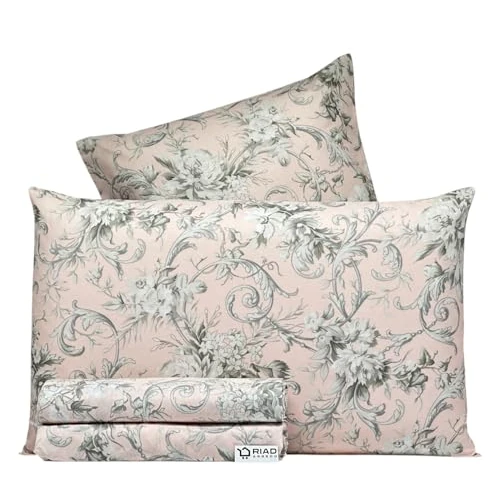 Tijdelijke aanbieding: Riad Arredo Beddengoedset van 100% zacht katoen, beddengoedset met elastiek rondom, bedlaken met 2 kussenslopen, Athene Pink Sand, tweepersoonsbed van 42.90 EUR naar 34.32 EUR (korting 20%)