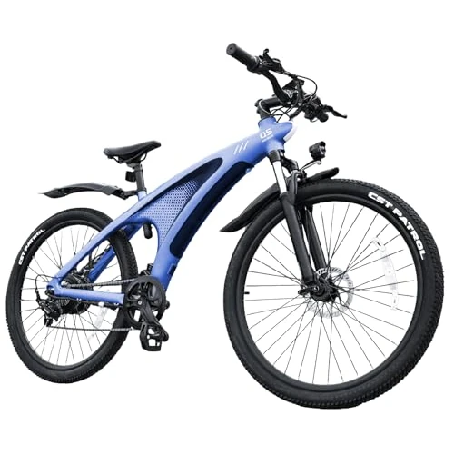 HX Bicicleta eléctrica con luz RGB de 48 V, 20 Ah, batería extraíble, 27,5 × 2 pulgadas, rueda de 7 velocidades, bicicleta eléctrica y marco trasero, autonomía de 60-120 km E-bike de para cualquier