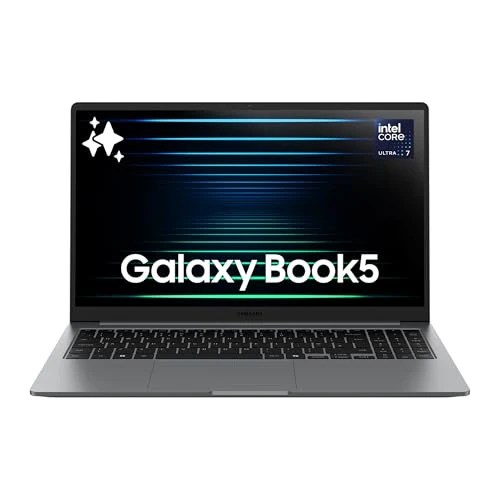 Samsung Galaxy Book5 15.6" Laptop AI, Processore Intel Core Ultra 7 255U, 16GB RAM DDR5X, 1TB, Display Full HD, Windows 11 Home, Gray [Versione Italiana]