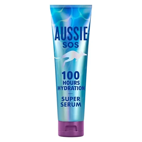 Aussie SOS Super Serum All In One Pielęgnacja Włosów Bez spłukiwania 100 ml do suchych i napiętych włosów, 100 godzin nawilżenia, pomaga zapobiegać podwójnym końcówkom i zwiększa połysk