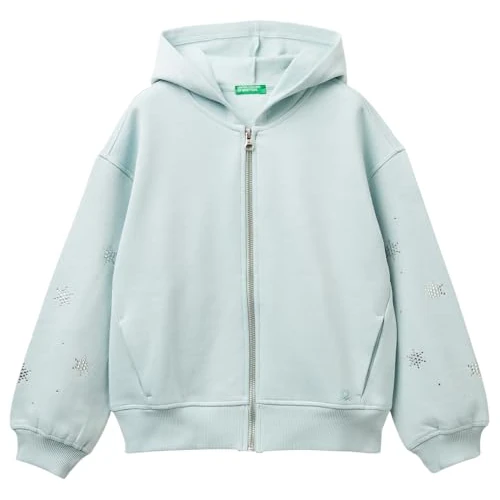 Offerta a tempo: United Colors of Benetton Giacca C/CAPP M/L 3J73C505R Maglione Cardigan, Verde, 130 cm Bambina - 57% da 35.95 € a 15.58 €