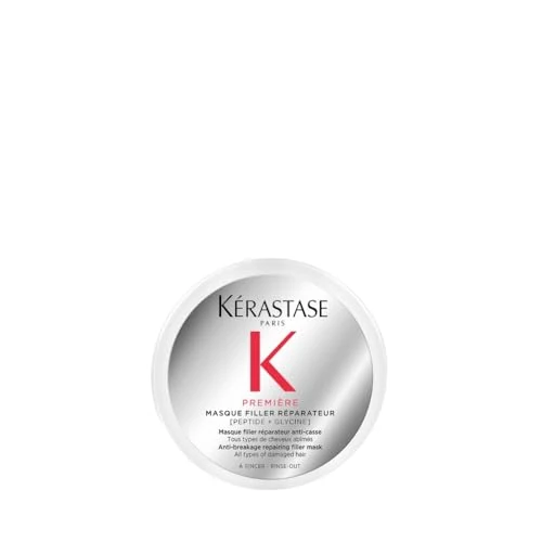 Offerta a tempo: Kérastase, Premiére, Maschera Filler Riparatrice, Per Capelli Danneggiati, Azione Anti-Rottura, Capelli Più forti, Masque Réparateur, Formato Mini, 75 ml - 30% da 28.10 € a 19.68 €