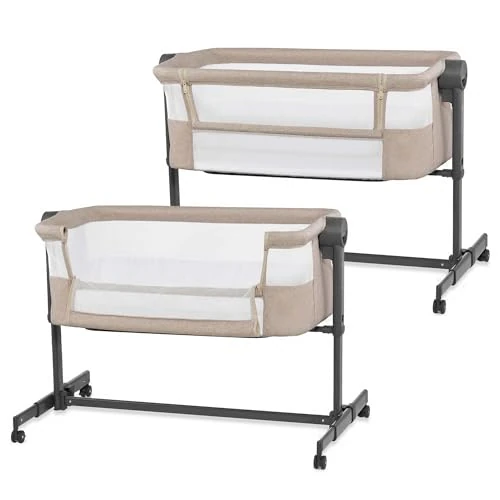 Offerta a tempo: Kinderkraft NESTEE UP 2 Culla da affiancare, Lettino Co-Sleeping, 5 livelli di regolazione dell’altezza, 4 ruote per poterlo, Facile da Montare, Accessori materasso, Morbido materiale, Beige - 12% da 89.90 € a 79.50 €