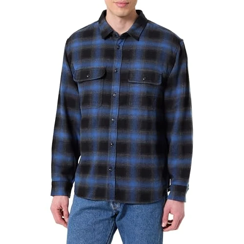 Limited-time offer: Vans Lawson Plaid Flannel Shirt, Black/True Navy, XXL from 37.05 £ to 37.05 £ (save 0.00%)