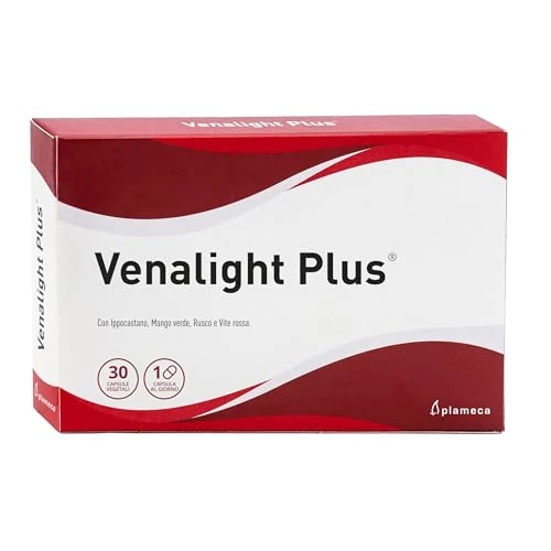 Plameca Venalight Plus – Integratore Naturale per la Circolazione delle Gambe – Supporta il Microcircolo – Rimedio per Vene Varicose Gambe – 60 Capsule