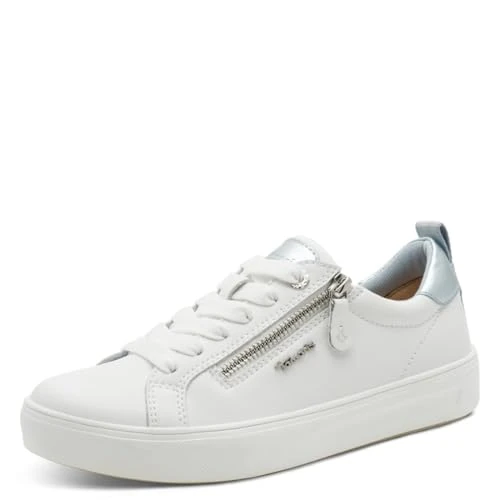 Limitiertes Angebot: Tamaris Comfort Damen Sneaker Low 8-83707-42 White/Sky (weiß, 38 EU) von 79.95 EUR auf 79.95 EUR (Spare 0%)